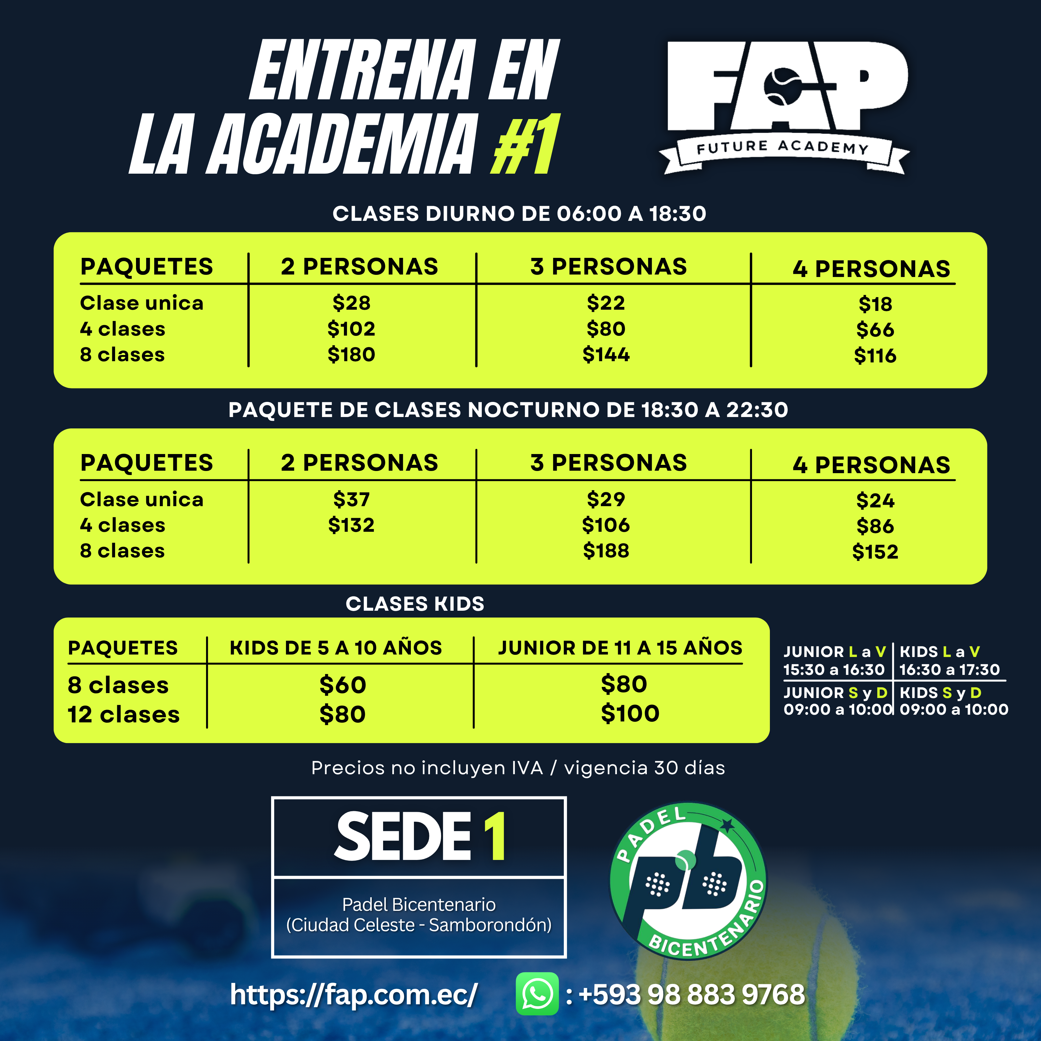 Precios Bicentenario FAP